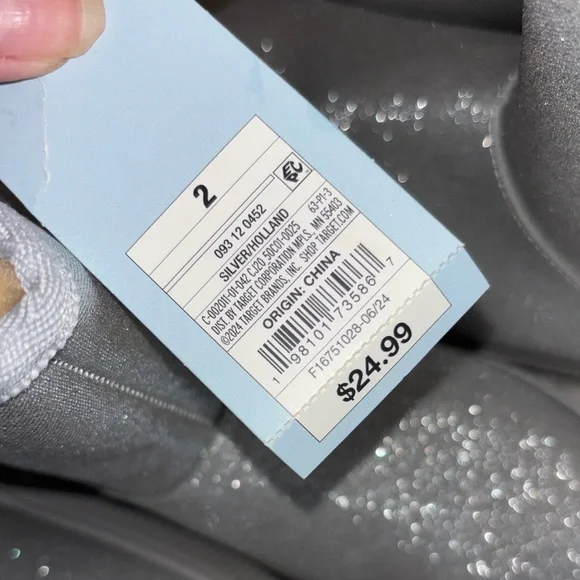 CAT & JACK Silver Glitter Bling Fur Lined Girls Boots NWTs -DIFFERENT SIZES - Picture 13 of 13